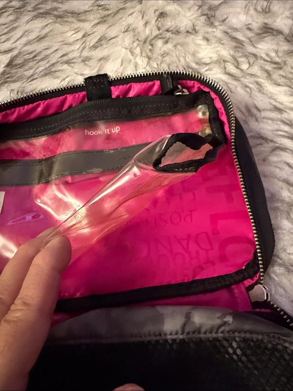lululemon athletica Black Gray Camo Toiletry Pouch